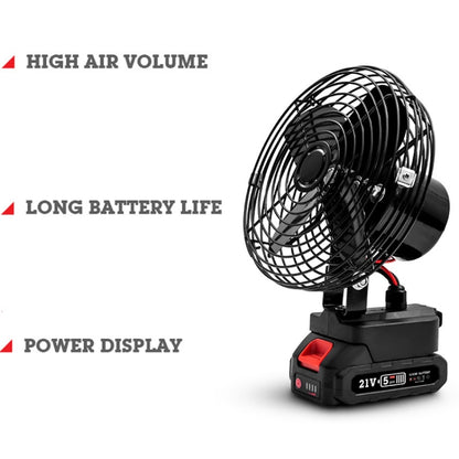 HILDA Portable Powerful Fan Outdoor Hair Dryer, With EU Plug Adaptor, Style: 6 inch With 2 Battery (1500mAh) - Electric Fans by HILDA | Online Shopping UK | buy2fix