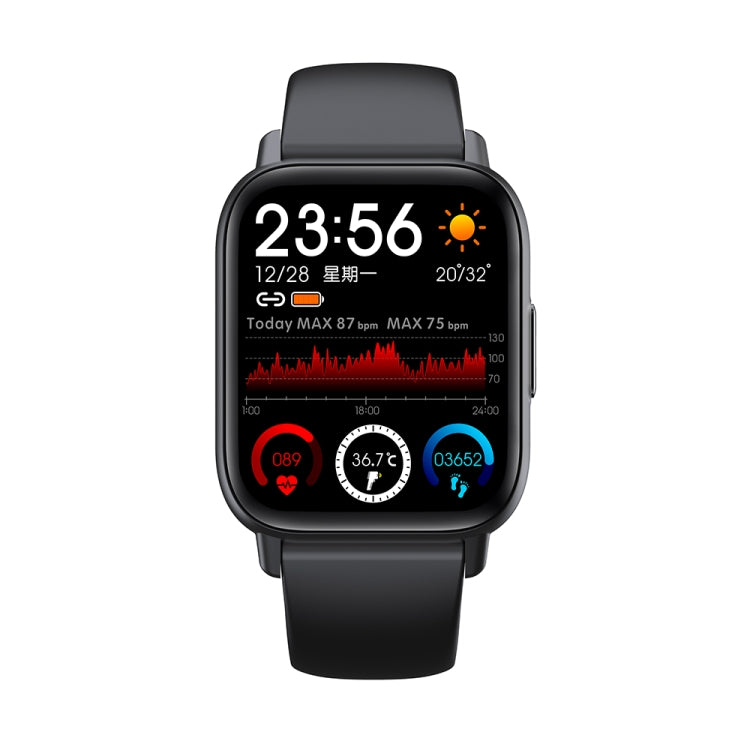 QS16Pro 1.83 inch Heart Rate / Blood Pressure Monitoring Waterproof Sports Smart Watch(Black) - Smart Watches by buy2fix | Online Shopping UK | buy2fix