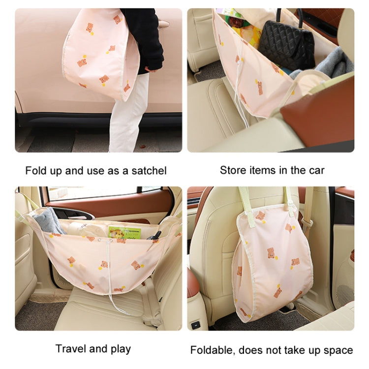 Car Multifunctional Rear Seat Net Pocket Hanging Storage Bag(Black Camellia) - Stowing Tidying by buy2fix | Online Shopping UK | buy2fix