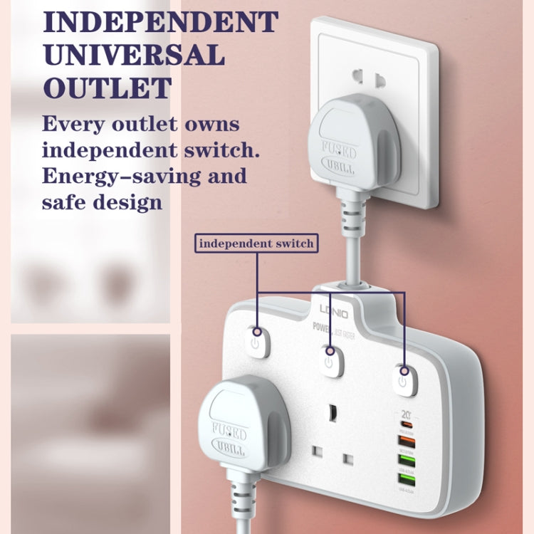 LDNIO Without Wire Adapter Plug Board Converter, Specification: UK Plug Hole - Extension Socket by LDNIO | Online Shopping UK | buy2fix