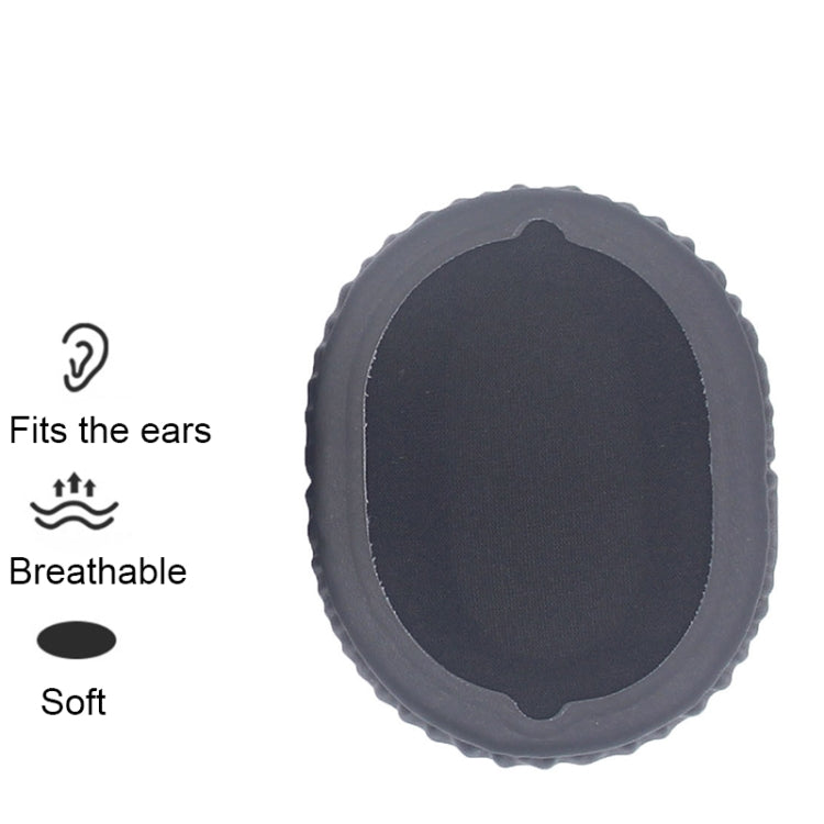 2pcs For Sony WH-CH710N/CH720N/CH700N Headphone Sponge Cover Leather Earmuffs(Black) - Earmuff & Pad by buy2fix | Online Shopping UK | buy2fix