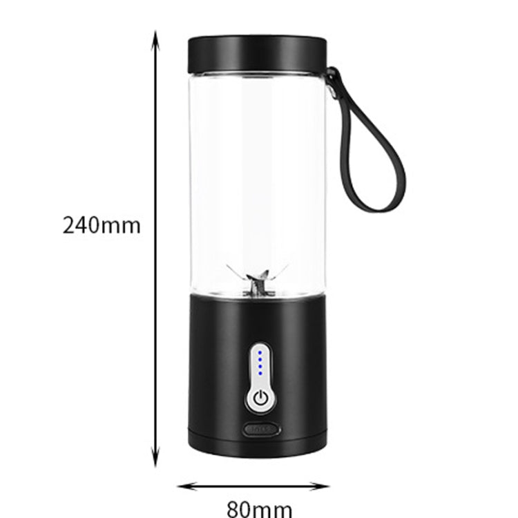 Portable Multifunctional USB Rechargeable Juice Extractor Cup Mini Electrical Juicer(Black) - Electric juicers by buy2fix | Online Shopping UK | buy2fix