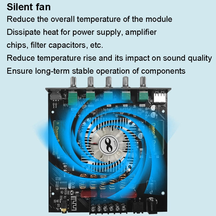 ZK-HT21 Bluetooth Digital Amplifier Module 2.1 Channel TDA7498E - Breadboard / Amplifier Board by buy2fix | Online Shopping UK | buy2fix