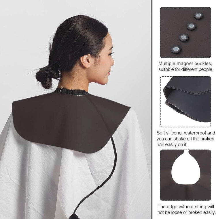 Hair Cutting Adjustable Shawl Capes Silicone Hairdressing Pad Neck Wrap Guard for Salon, Spec: Large Gray - Hair Trimmer by buy2fix | Online Shopping UK | buy2fix