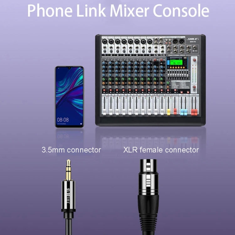 JINGHUA 3.5mm Male To XLR Female Microphone Cable Computer Mixer Audio Cable, Length: 10m - Microphone Audio Cable & Connector by JINGHUA | Online Shopping UK | buy2fix