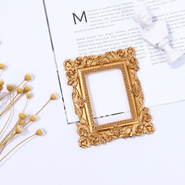 Vintage Gold Resin Mini Photo Frame Earrings Jewelry Decoration Photo Props(Square) - Camera Accessories by buy2fix | Online Shopping UK | buy2fix