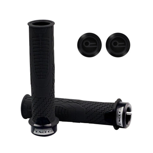 ENLEE 1pair Silicone Bicycle Covers Lockable Cycling Grips With Handlebar Blocking(Black) - Bicycle Grips by ENLEE | Online Shopping UK | buy2fix