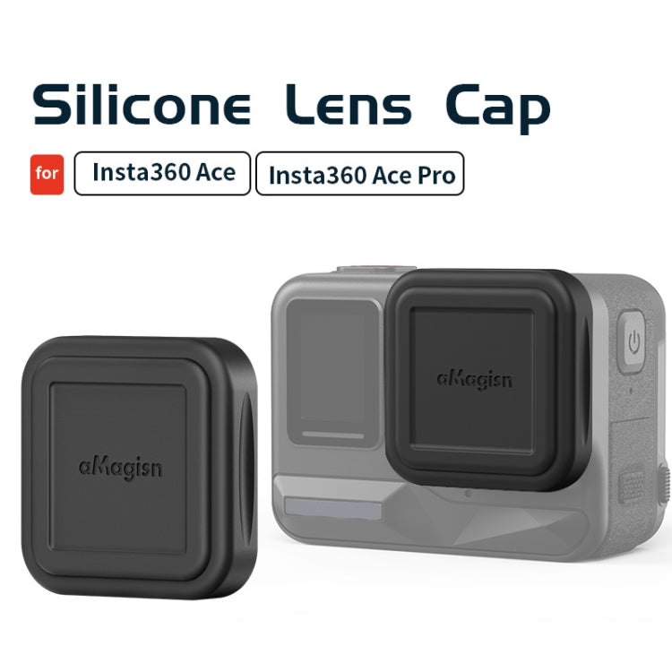 For Insta360 Ace aMagisn Silicone Lens Cap Protective Cover Sports Camera Accessories - Len Accessories by aMagisn | Online Shopping UK | buy2fix