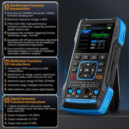 FNIRSI 3 In 1 Handheld Digital Oscilloscope Dual-Channel Multimeter, Specification: Standard - Digital Multimeter by FNIRSI | Online Shopping UK | buy2fix