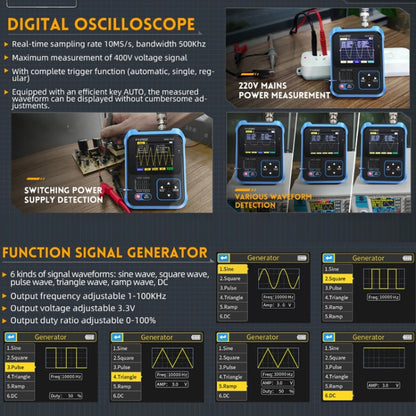 FNIRSI 3 In 1 Handheld Digital Oscilloscope LCR Transistor Tester, Specification: Standard - Digital Multimeter by FNIRSI | Online Shopping UK | buy2fix