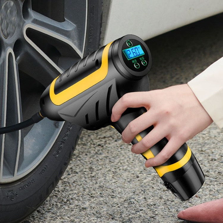 Vehicle-mounted Air Pump With Lamp And Handheld Intelligent Digital Display Charging Air Pump, Style:Wired - In Car by buy2fix | Online Shopping UK | buy2fix