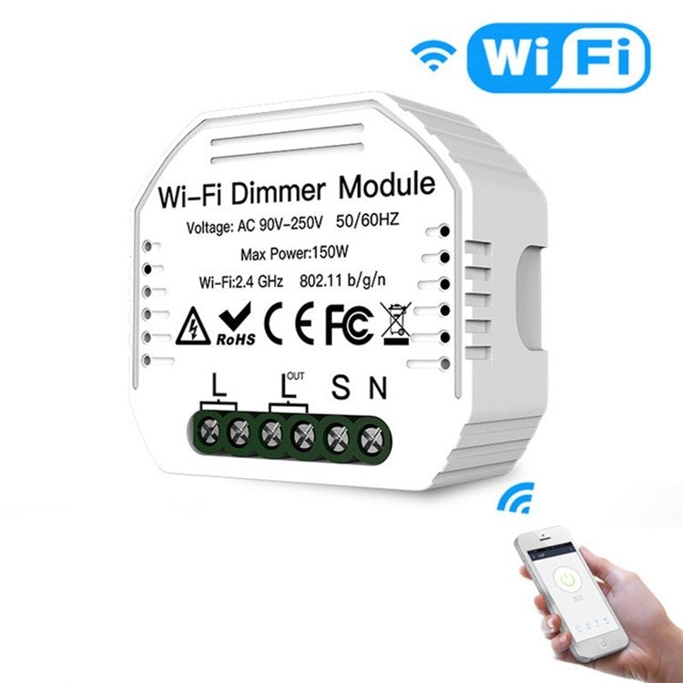 Concealed Wifi Smart Switch Dimmer Switch And Traditional Switch Dual Control Smart Switch - Consumer Electronics by buy2fix | Online Shopping UK | buy2fix