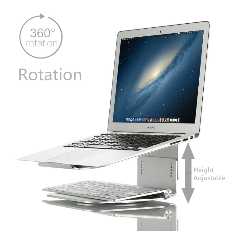 Height Adjustable Aluminum Alloy Laptop Cooling Stand 360 Rotation Ergonomic 10-17 inch Notebook Holder for MacBook Air Pro - Computer & Networking by COOLCOLD | Online Shopping UK | buy2fix