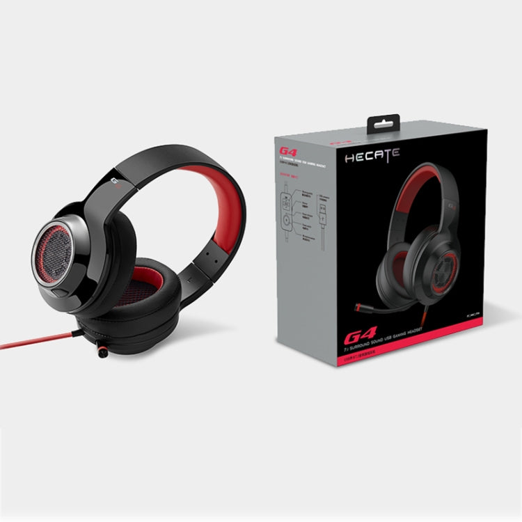 Edifier HECATE G4 Gaming Headeadphone Desktop Computer Listening Discrimination 7.1-channel Headset, Cable Length: 2.5m(Black Red) - Multimedia Headset by Edifier | Online Shopping UK | buy2fix