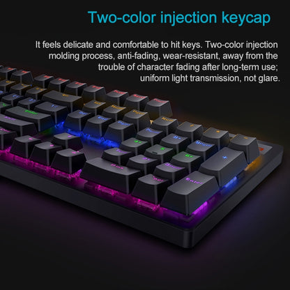 Rapoo V500 PRO Mixed Light 104 Keys Desktop Laptop Computer Game Esports Office Home Typing Wired Mechanical Keyboard(Red Shaft) - Wired Keyboard by Rapoo | Online Shopping UK | buy2fix