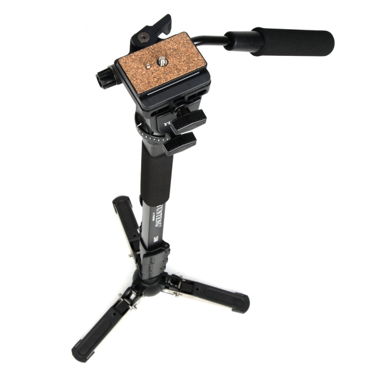 YUNTENG VCT-288RM SLR Camera Monopod Camera Support Foot Hydraulic Head Professional Photography Stand, Height: 1.48m - Camera Accessories by YUNTENG | Online Shopping UK | buy2fix