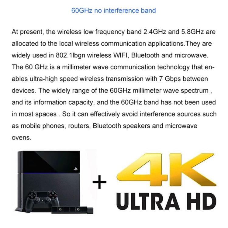 Measy W2H 60GHz 4K Ultra HD Wireless Transmission Kit, Transmission Distance: 30m, EU Plug - Consumer Electronics by Measy | Online Shopping UK | buy2fix