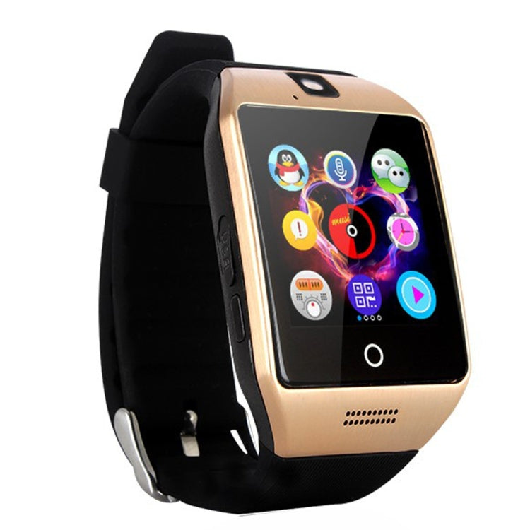 Q18S 1.54 inch IPS Screen MTK6260A Bluetooth 3.0 Smart Watch Phone, Pedometer / Sedentary Reminder / Sleeping Monitor  / Anti-Loss / Remote Camera / GSM / 0.3M Camera (Black + Gold) - Smart Wear by buy2fix | Online Shopping UK | buy2fix