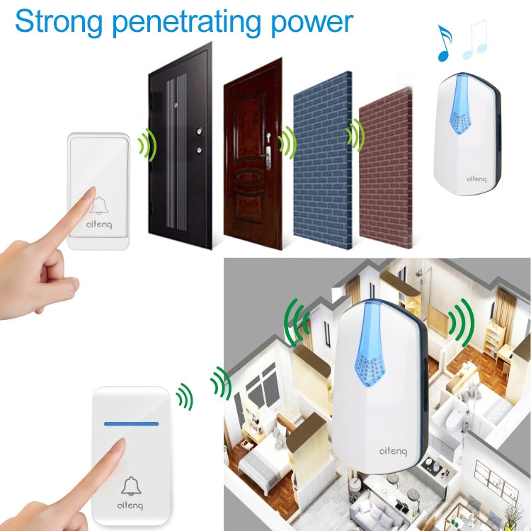 AITENG V026J Wireless Batteryless WIFI Doorbell, UK Plug - Security by AITENG | Online Shopping UK | buy2fix