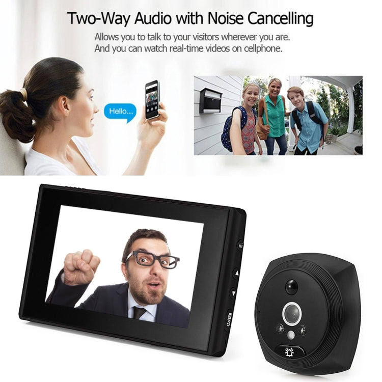 N6 2.0 Million Pixels 4.3 inch Screen Video Doorbell(Black) - Security by buy2fix | Online Shopping UK | buy2fix