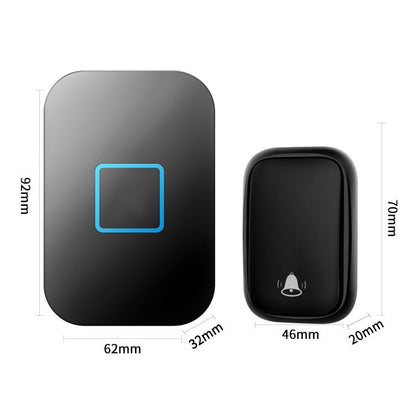 CACAZI FA88 Self-Powered Smart Home Wireless Doorbell, EU Plug(Black) - Security by CACAZI | Online Shopping UK | buy2fix