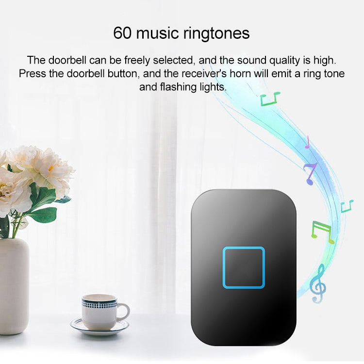 CACAZI FA88 Self-Powered Smart Home Wireless Doorbell, US Plug(White) - Security by CACAZI | Online Shopping UK | buy2fix