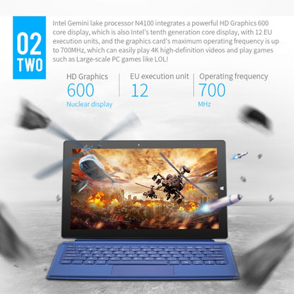 PiPO W11 2 in 1 Tablet PC, 11.6 inch, 8GB+128GB, Windows 10 System, Intel Gemini Lake N4120 Quad Core Up to 2.6GHz, with Stylus Pen Not Included Keyboard, Support Dual Band WiFi & Bluetooth & Micro SD Card - PiPO by PiPo | Online Shopping UK | buy2fix