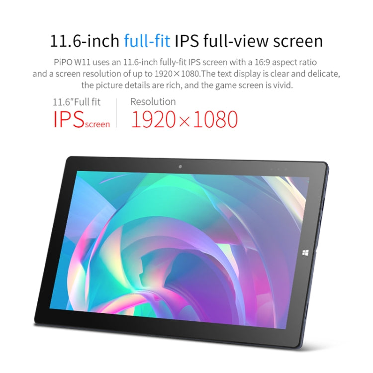 PiPO W11 2 in 1 Tablet PC, 11.6 inch, 8GB+128GB, Windows 10 System, Intel Gemini Lake N4120 Quad Core Up to 2.6GHz, with Stylus Pen Not Included Keyboard, Support Dual Band WiFi & Bluetooth & Micro SD Card - PiPO by PiPo | Online Shopping UK | buy2fix