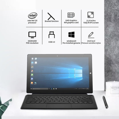 PiPO W11 2 in 1 Tablet PC, 11.6 inch, 8GB+128GB+512GB SSD, Windows 10, Intel Gemini Lake N4120 Quad Core Up to 2.6GHz, with Stylus Pen Not Included Keyboard, Support Dual Band WiFi & Bluetooth & Micro SD Card - PiPO by PiPo | Online Shopping UK | buy2fix