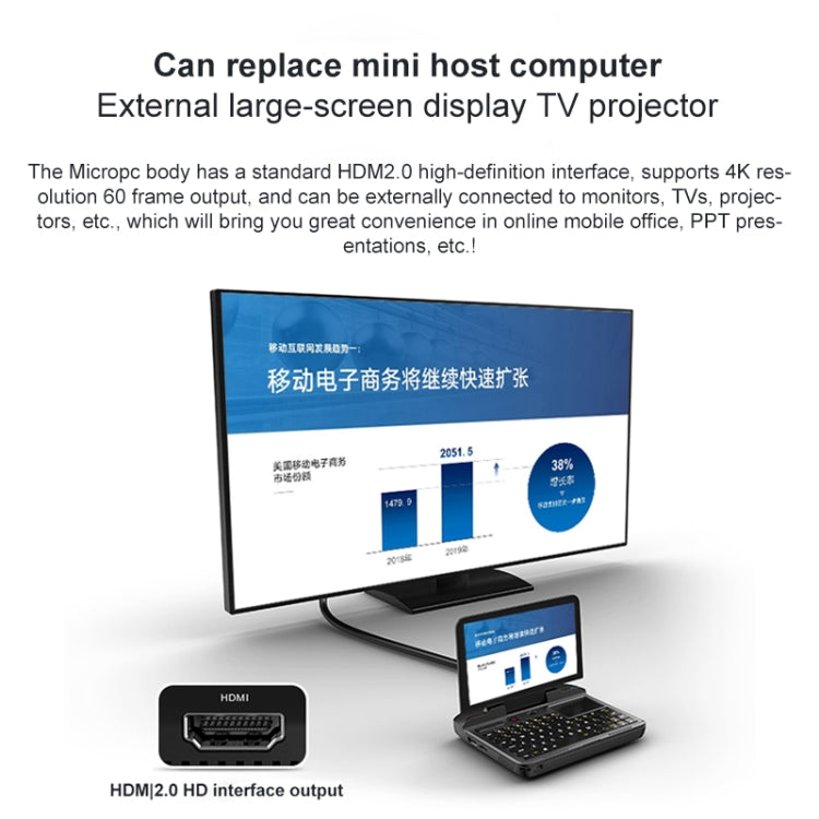 GPD MicroPC Mini Gaming Laptop, 6.0 inch, 8GB+256GB, Windows 10 Intel Celeron N4120 Quad Core, Support Dual Band WiFi & Bluetooth & TF Card, UK Plug(Black) - Others by GPD | Online Shopping UK | buy2fix