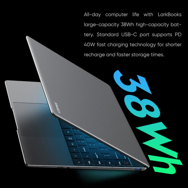 CHUWI LarkBook X Laptop, 14 inch, 8GB+256GB, Windows 10, Intel Celeron N5100 Quad Core 1.1GHz-2.8GHz, Support Dual Band WiFi / Bluetooth / TF Card Extension (Dark Gray) - CHUWI by CHUWI | Online Shopping UK | buy2fix