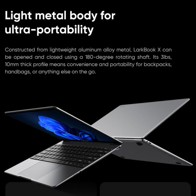 CHUWI LarkBook X Laptop, 14 inch, 8GB+256GB, Windows 10, Intel Celeron N5100 Quad Core 1.1GHz-2.8GHz, Support Dual Band WiFi / Bluetooth / TF Card Extension (Dark Gray) - CHUWI by CHUWI | Online Shopping UK | buy2fix