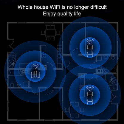 COMFAST CF-AC2100 2100Mbps Wireless WIFI Signal Amplifier Repeater Booster Network Router with 4 Antennas, UK Plug - Broadband Amplifiers by COMFAST | Online Shopping UK | buy2fix