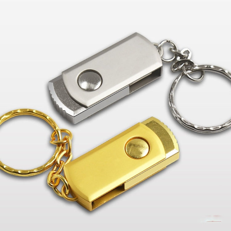 MicroDrive 8GB USB 2.0 Creative Personality Metal U Disk with Keychain (Gold) - USB Flash Drives by MicroDrive | Online Shopping UK | buy2fix