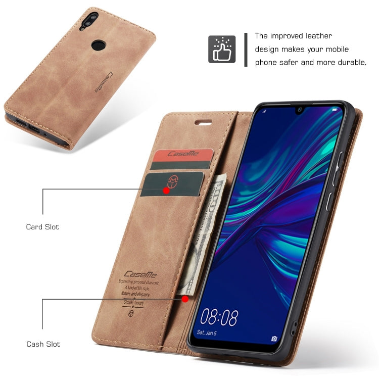 CaseMe Multifunctional Retro Frosted Horizontal Flip Leather Case for Huawei P Smart 2019 /  Honor 10 Lite, with Card Slots & Holder & Wallet(Brown) - Honor Cases by CaseMe | Online Shopping UK | buy2fix