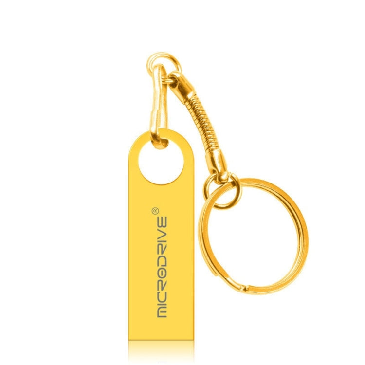 MicroDrive 32GB USB 2.0 Metal Waterproof High Speed U Disk(Gold) - Computer & Networking by MicroDrive | Online Shopping UK | buy2fix