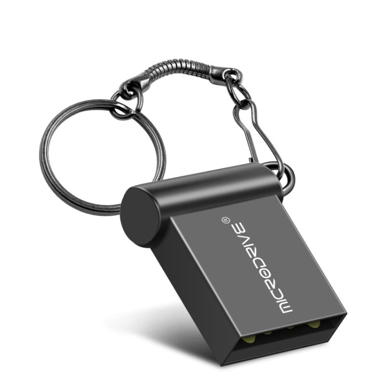 MicroDrive 16GB USB 2.0 Metal Mini USB Flash Drives U Disk (Black) - USB Flash Drives by MicroDrive | Online Shopping UK | buy2fix