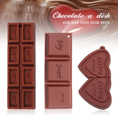 MicroDrive 64GB USB 2.0 Creative Heart Chocolate U Disk - USB Flash Drives by MicroDrive | Online Shopping UK | buy2fix